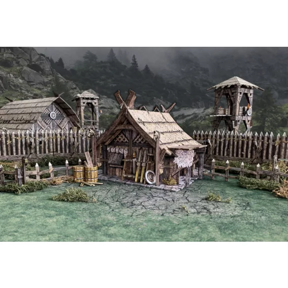 Battle Systems: Northern Homestead - építhető faház készlet (28–35 mm)