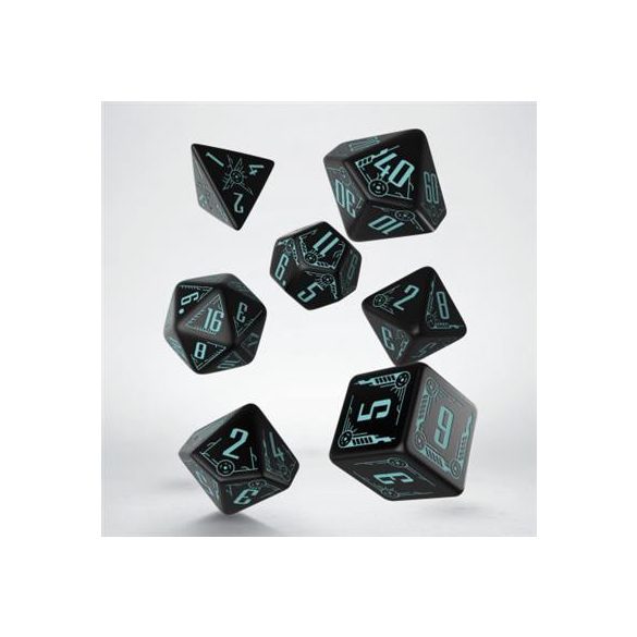 Galactic Black & blue Dice Set (7)-SGAL02