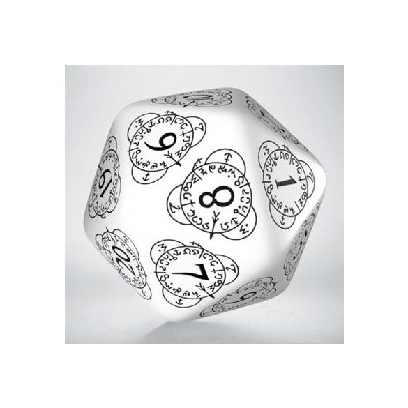D20 Level Counter White & black Die-20LEV02