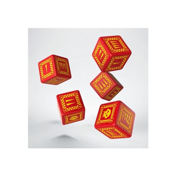 Orc Red & yellow 5D6 Dice (5)-WORK23