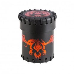 Flying Dragon Black & red Leather Dice Cup-CFDR101