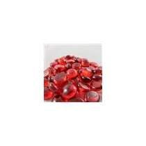 Chessex Gaming Glass Stones in Tube - Crystal Red (40)-1124