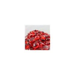 Chessex Gaming Glass Stones in Tube - Crystal Red (40)-1124