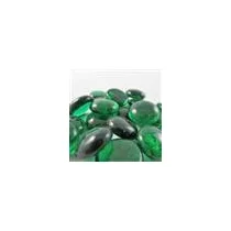 Chessex Gaming Glass Stones in Tube - Crystal Dark Green (40)-1125