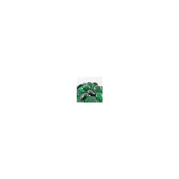 Chessex Gaming Glass Stones in Tube - Crystal Dark Green (40)-1125