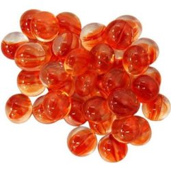 Chessex Gaming Glass Stones in Tube - Catseye Red (40)-1164
