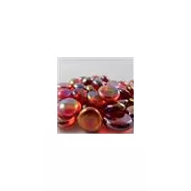 Chessex Gaming Glass Stones in Tube - Iridized Crystal Red (40)-1174