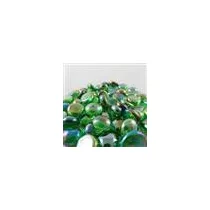 Chessex Gaming Glass Stones in Tube - Iridized Crystal Green (40)-1175