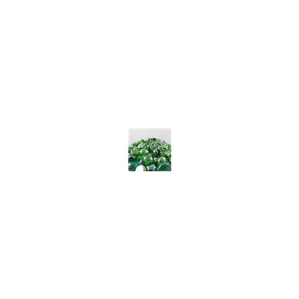 Chessex Gaming Glass Stones in Tube - Iridized Crystal Green (40)-1175