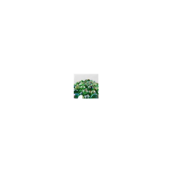 Chessex Gaming Glass Stones in Tube - Iridized Crystal Green (40)-1175