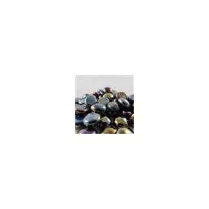 Chessex Gaming Glass Stones in Tube - Iridized Opal Black (40)-1178