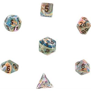 Chessex Festive 7-Die Set - Virbrant w/brown-27441