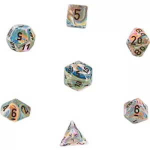 Chessex Festive 7-Die Set - Virbrant w/brown-27441