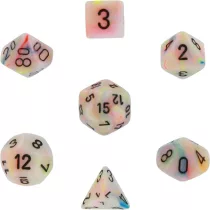 Chessex Festive 7-Die Set - Circus w/black-27442