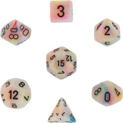 Chessex Festive 7-Die Set - Circus w/black-27442