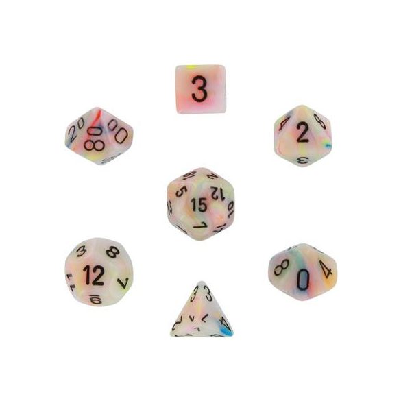Chessex Festive 7-Die Set - Circus w/black-27442