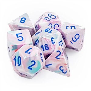 Chessex Festive Polyhedral 7-Die Set - Pop Art w/blue-27544