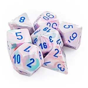 Chessex Festive Polyhedral 7-Die Set - Pop Art w/blue-27544