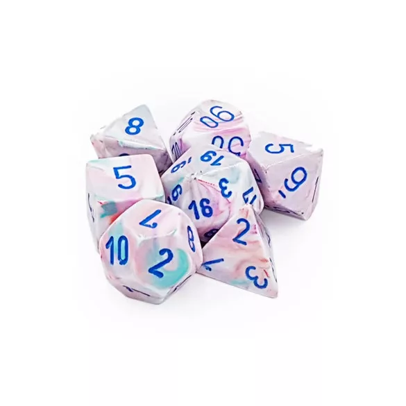 Chessex Festive Polyhedral 7-Die Set - Pop Art w/blue-27544