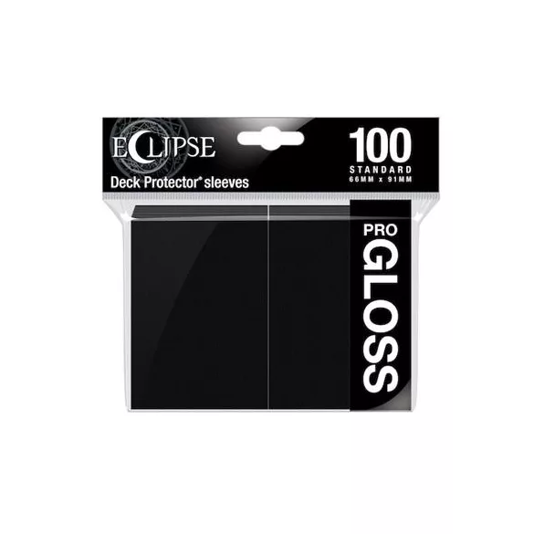 UP - Standard Sleeves - Gloss Eclipse - Jet Black (100 Sleeves)-15601