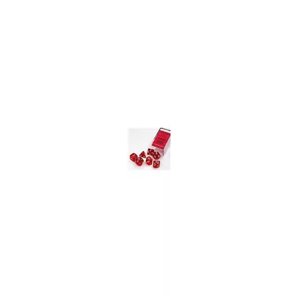 Chessex Translucent Polyhedral 7-Die Set - Red/white-23074