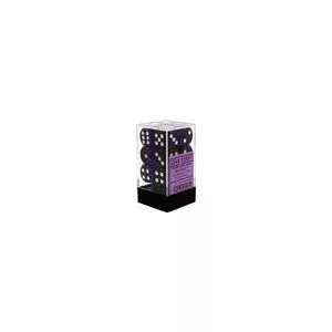 Chessex Translucent 16mm d6 with pips Dice Blocks (12 Dice) - Purple w/white-23607