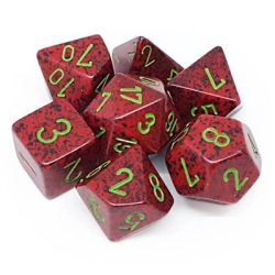 Chessex Speckled Polyhedral 7-Die Set - Strawberry-25304