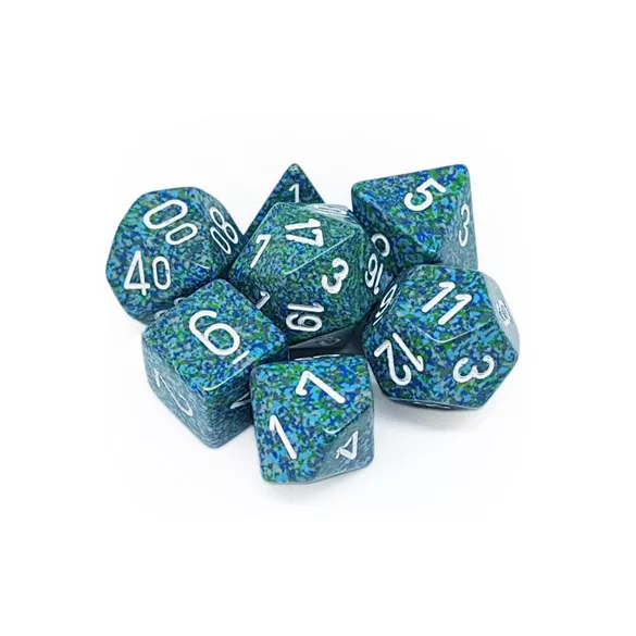 Chessex Speckled Polyhedral 7-Die Set - Sea-25316