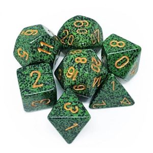 Chessex Speckled Polyhedral 7-Die Set - Golden Recon-25335