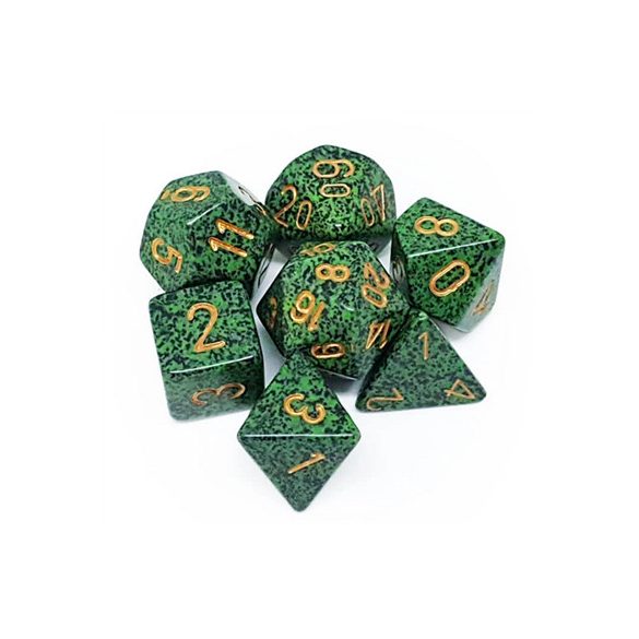 Chessex Speckled Polyhedral 7-Die Set - Golden Recon-25335