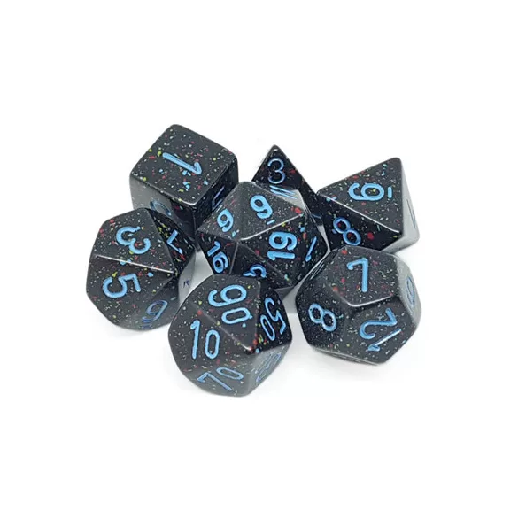 Chessex Speckled Polyhedral 7-Die Set - Blue Stars-25338