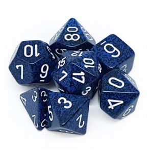 Chessex Speckled Polyhedral 7-Die Set - Stealth-25346