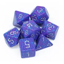 Chessex Speckled Polyhedral 7-Die Set - Silver Tetra-25347