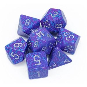 Chessex Speckled Polyhedral 7-Die Set - Silver Tetra-25347