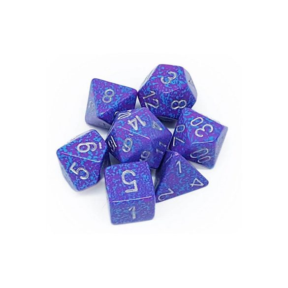 Chessex Speckled Polyhedral 7-Die Set - Silver Tetra-25347