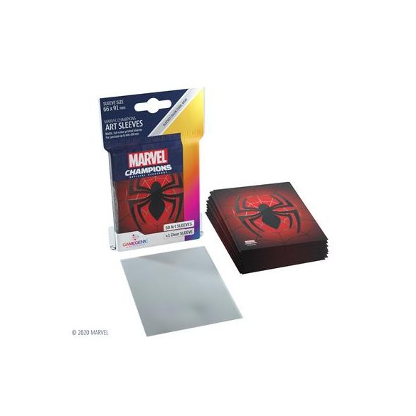 Gamegenic - Marvel Champions Art Sleeves - Spider-Man (50+1 Sleeves)-GGS10093ML