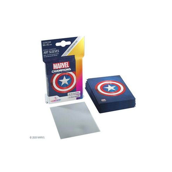 Gamegenic - Marvel Champions Art Sleeves - Captain America (50+1 Sleeves)-GGS10096ML