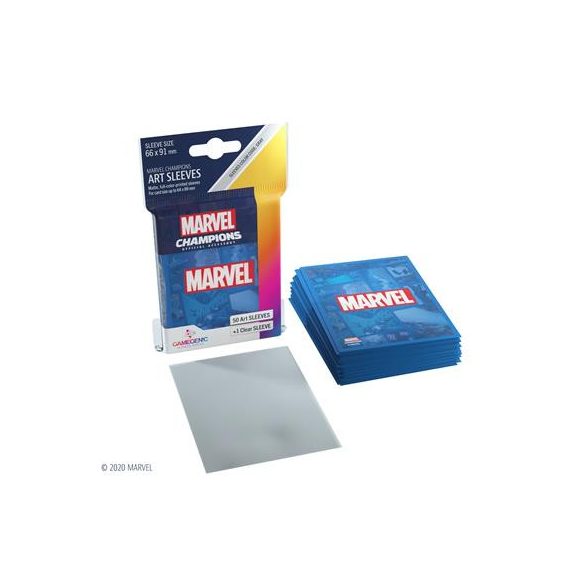 Gamegenic - Marvel Champions Art Sleeves - Marvel Blue (50+1 Sleeves)-GGS10106ML