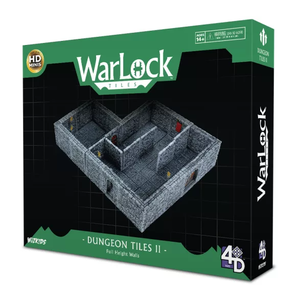 WarLock Tiles: Dungeon Tiles II - Full Height Stone Walls-16510