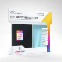 Gamegenic - Prime Double Sleeving Pack Clear/Black (2x100 Sleeves)-GGS10109ML