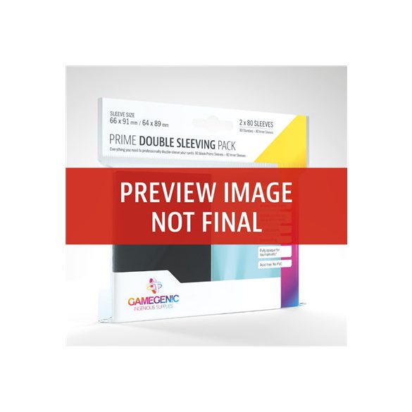 Gamegenic - Matte Double Sleeving Pack Clear/Black (2x100 Sleeves)-GGS10110ML