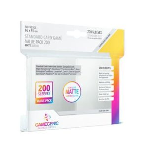 Gamegenic - Standard Card Game Value Pack Matte Clear (200 Sleeves)-GGS10111ML