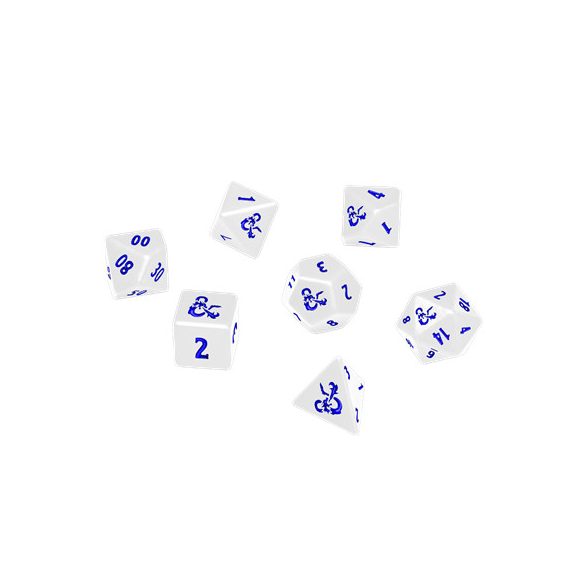 UP - Heavy Metal Icewind Dale 7 RPG Dice Set for Dungeons & Dragons: White-18355