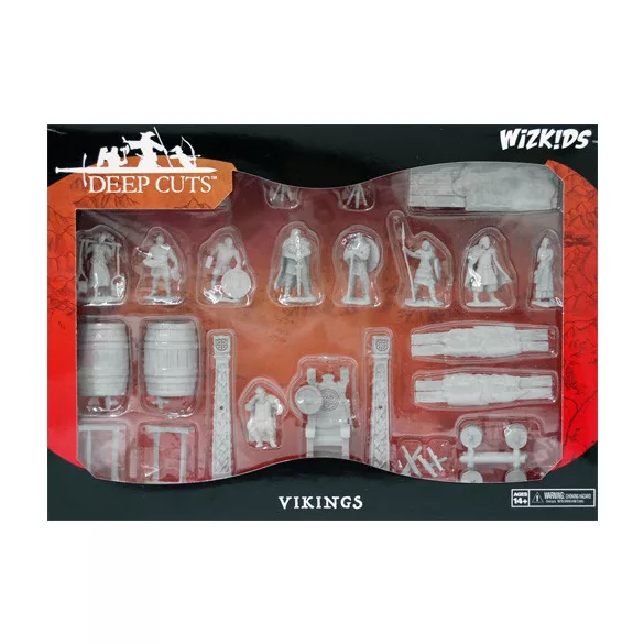 WizKids Deep Cuts Unpainted Miniatures: Vikings – 29 darabos festhető miniatűra csomag