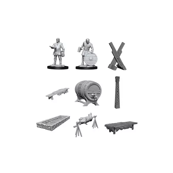 WizKids Deep Cuts Unpainted Miniatures: Vikings – 29 darabos festhető miniatűra csomag