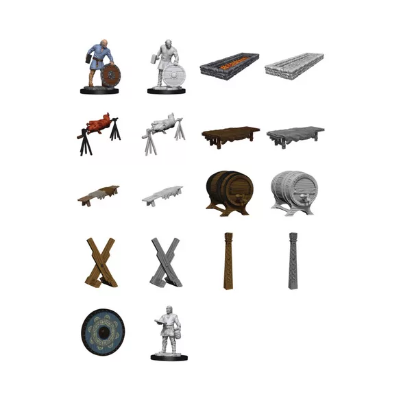 WizKids Deep Cuts Unpainted Miniatures: Vikings – 29 darabos festhető miniatűra csomag