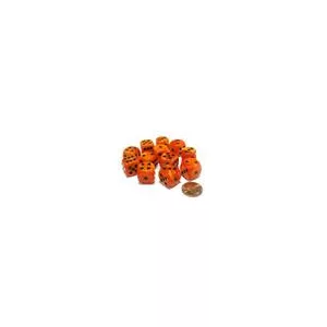 Chessex 16mm d6 with pips Dice Blocks (12 Dice) - Vortex Orange w/black-27633
