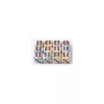 Chessex 16mm d6 with pips Dice Blocks (12 Dice) - Festive Vibrant w/brown-27641