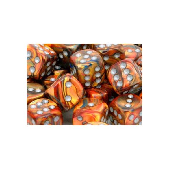 Chessex 16mm d6 with pips Dice Blocks (12 Dice) - Lustrous Gold w/silver-27693