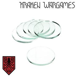 Kraken Wargames - Clear Base round 25x3mm (10)-KWG0342